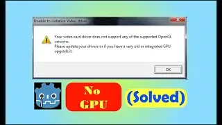 How to use Godot without Graphics card (3D)