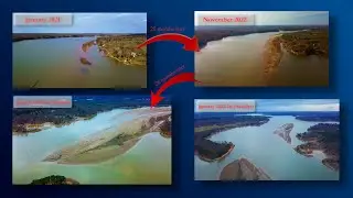 Sandbanks on High Rock Lake - Yadkin River - 2025 (Another year later in 4K)