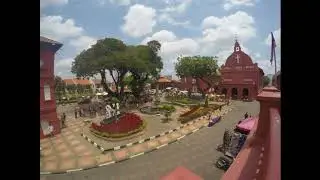 Daytime time-lapse of Red Square (Dutch Square) in Malacca