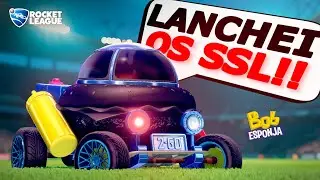 LANCHEI OS SSL 2v2 com o CARRO DO BOB ESPONJA no ROCKET LEAGUE KKKKKK!!