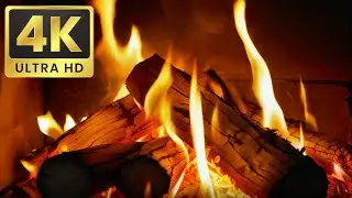 Warm Fireplace Ambience 4K for Sleep Reading and Quiet Evenings