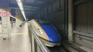 2025年12月29日北陸新幹線金沢(駅)14番のりば3519Eかがやき519号→(回送列車)回送3519E停車中→発車 E7系F40編成運行3519Eかがやき519号→(回送列車)回送3519E
