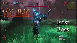 Valheim - Eikthyr Boss Fight - First Boss - No Commentary