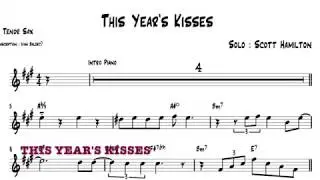Scott Hamilton plays:This Year's kisses (solo transcription)