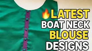 Boat neck blouse design..