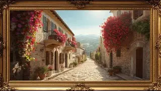 Charming European Village Painting | 1H TV Art Screensaver | Cozy Framed&nbsp;Wall&nbsp;Art&nbsp;in&nbsp;4K