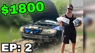 $1800 BMW E90 BUILD! Episode two: Headlight replacement & buff/polish
