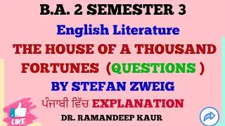 The House of A Thousand Fortunes #summary #theme #Background #Explanation in Punjabi #ba2sem3