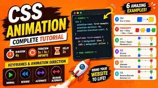 CSS || ANIMATION - PART 1 - KEYFRAMES, DIRECTION, DURATION, DELAY  || TUTORIAL.
