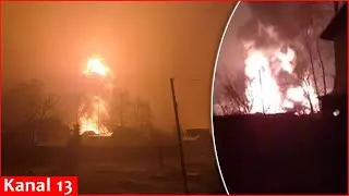 Крупный пожар на нефтеперерабатывающем заводе в Тамбове после атаки более 100 беспилотников