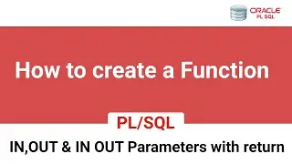 Functions with In, Out & In Out parameters & return type explained with simple example.