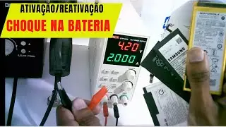 Como dar choque na bateria do celular ou fazer a reativação | bateria com flex | Bateria interna