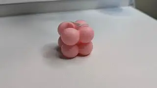 Small Scented Candle for Decor (1.57&rdquo;) | Mini Bubble Cube Candle (Pink)