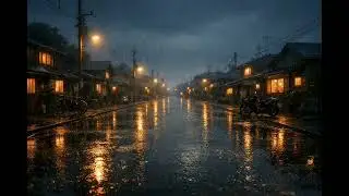Rain Falls on an Empty Street | Calm Night City Vibes
