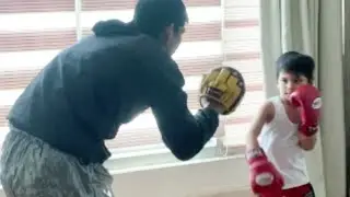 6 | CHILL BOXING ROUTINE IN QUARANTINE. Basics with my Santiago | Jenel Lausa | Family