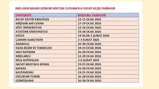 2025-2026 BAHAR D&Ouml;NEMİ MYP YATAY GE&Ccedil;İŞ TARİHLERİ
