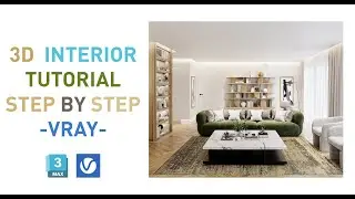 3d interior design tutorial in Vray | 3d modeling | vray materials | 3d rendering | postproduction