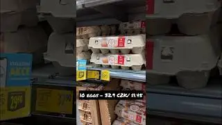 Grocery Shopping Costs in Prague 🇨🇿 #shorts