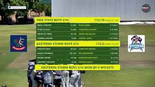Free State U16 Boys vs Easterns U16 Boys - CSA U16 Boys Week 2025 | Paul Roos