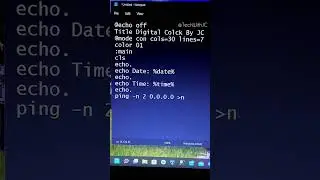 Digital Clock #TechWithJC | Follow @techwithjc for more contents like this 💙#coding #programming