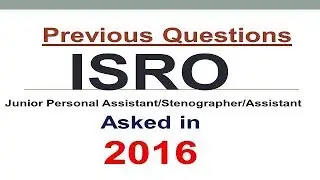 ISRO Assistant previous Questions held in  17 April,2016