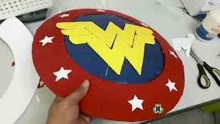 Wonder Woman DIY Shield | Shield made of cardboard | Halloween Costume | U&A Zone