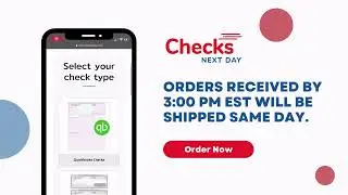 Order checks today, get them tomorrow with ChecksNextDay!