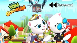 Talking Tom Gold Run -Valkyrie Angela Agent Tom Agent Angela Reversed Gameplay | Part 52