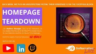 Go Narrative Live: Website Story Teardown!