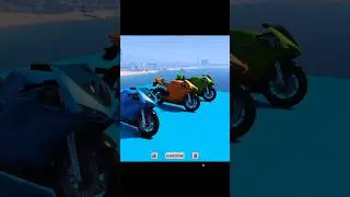 Spiderman Rides on colored ramps vs Spiderman Shark #shorts #ytshorts