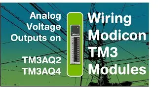 Wiring analog voltage (0-10V) outputs from a TM3 module (Schneider Modicon PLC module) (Video 15 )