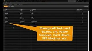 dcTrack Parts Management