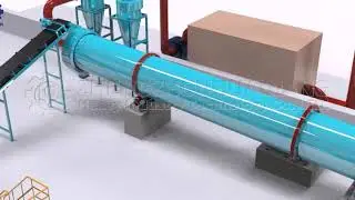 3D display details of 50,000t/y modern design drum granulator production line
