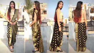 How to wear DHOTI Style saree with jeans ||New way to wear DHOTI Style saree 2020