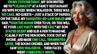 At my 70th birthday, they DEMANDED my house—until one CALL changed everything.