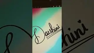 DARSHINI name signature on procreate comment your name #trending #calligraphy #art #shorts