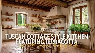 Tuscan Cottage Style Kitchen Featuring Terracotta and Linen with Timeless Vintage Warmth