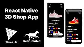 React Native 3D Shop App UI With React Three Fiber - ThreeJs
