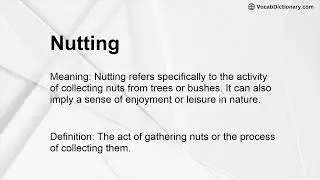 Nutting Meaning
