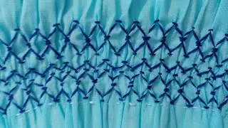SMOCKING Stitch pattern for beginners ||Handmade Smocking embroidery