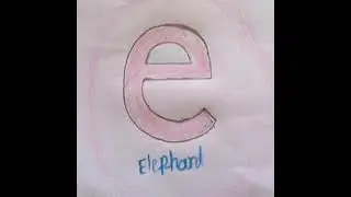 how to make alphabet small letter, e, drawing and colouring for kids