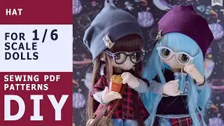 How to make STYLISH HAT for For Azone, Blythe, Kikipop. DIY for scale dolls 1/6