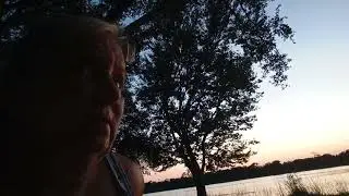 Update while watching sunset #vanlife #floridasunset #sunset 