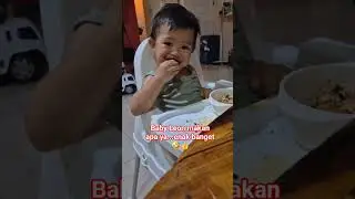 Kok bisa ya...Baby Leon makan daging rendang...enak ya🤣🤣👍