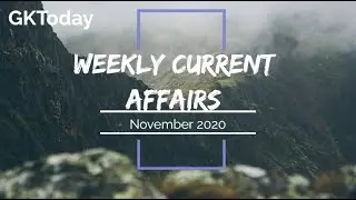 November 2020 current affairs in English | Week 3