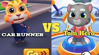 Car Runner vs Tom Hero 💥 | Fastest Runner Challenge! 🚀