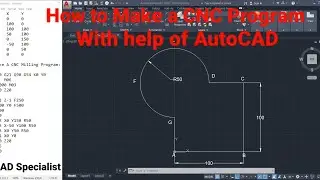 How to Make CNC Milling Program With the Help of AutoCAD in Hindi | AutoCAD 2D Drawing Basic | CNC |