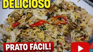 Fazendo acelga refogada para meu almoço 