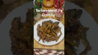 Cornflower -coated Kurkure bhendi fry #chunchy# okra recipe#quick evening #snacks#shortsvedio