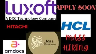 AMDOCS, HCL, SCHLUMBERGER, LUXSOFT CAREER & HITACHI -5lpa .. see description and apply soon.